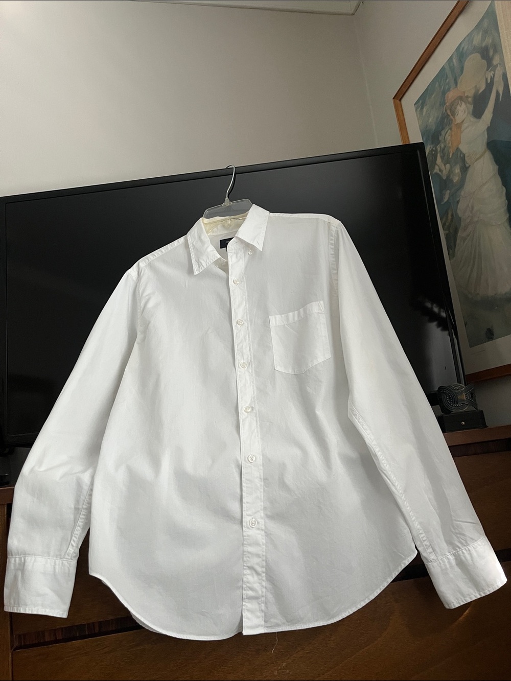 J. Crew Factory White Men's Casual Button-Down Shirt